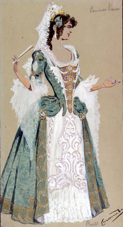 Costume per la Contessa Almaviva, da Le nozze di Figaro da Luigi Sapelli Caramba